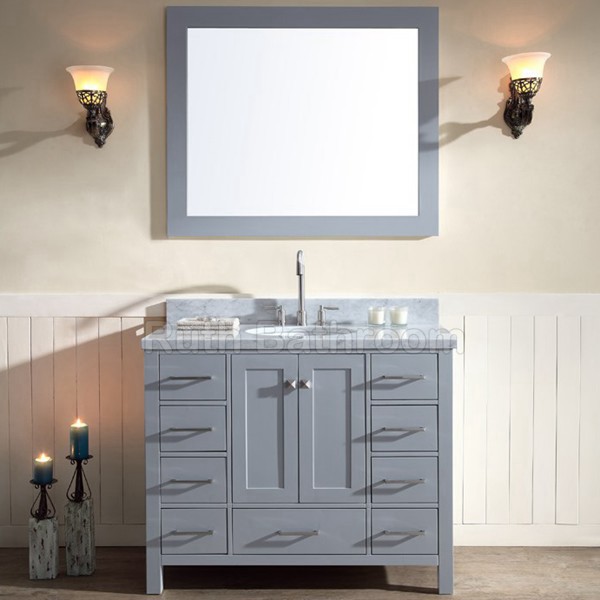 China Marble Countertop Basin Cabinet Bathroom Furniture On The