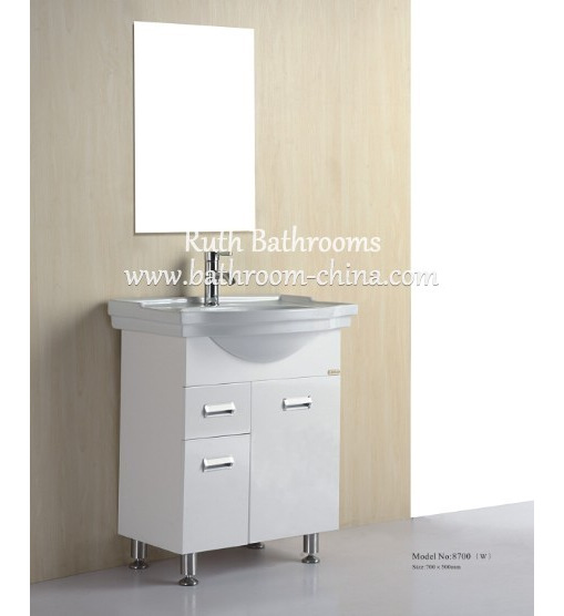 white bathroom cabinet