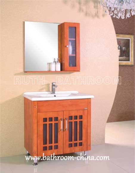 Wood bathroom furniture