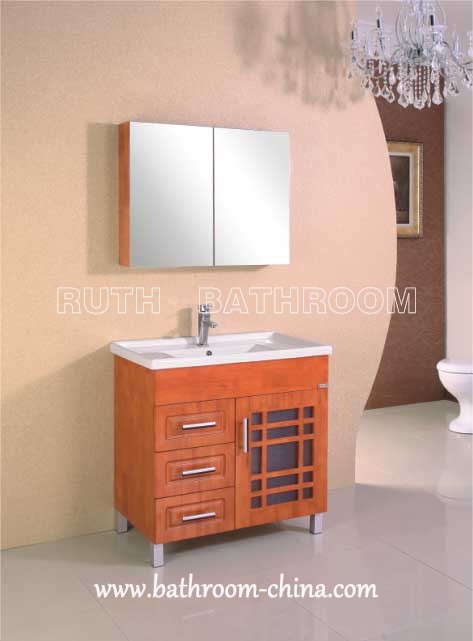 Wood bathroom furniture