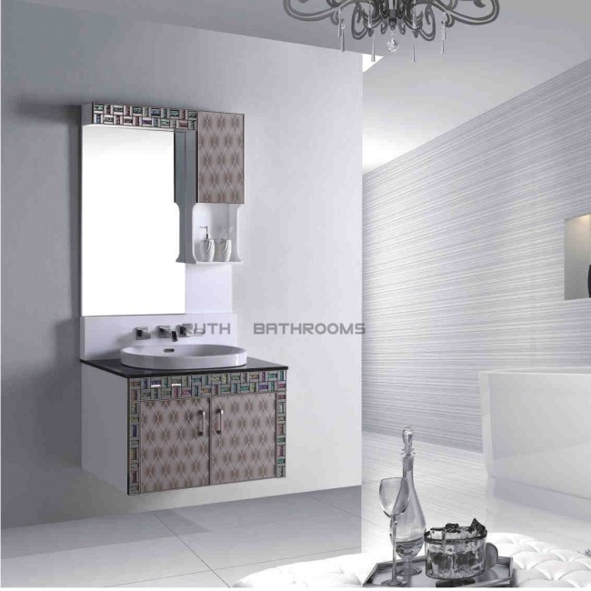 PVC bathroom cabinet Door with Glass RP-H6203