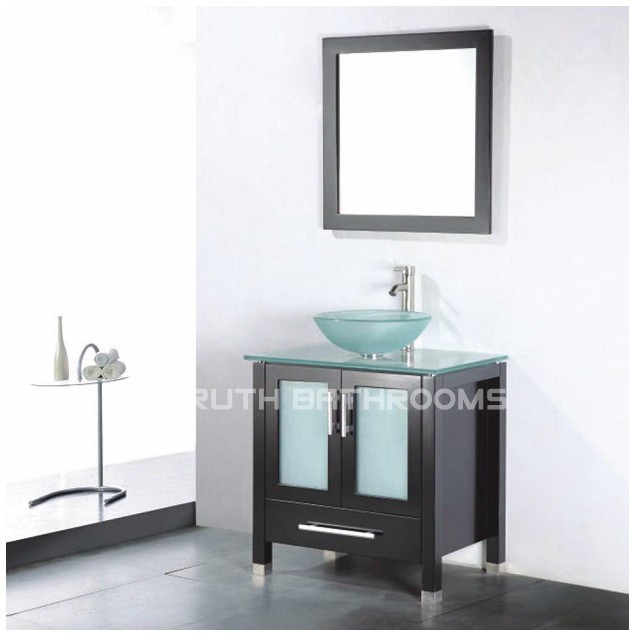 Glass top bathroom vanity for USA market