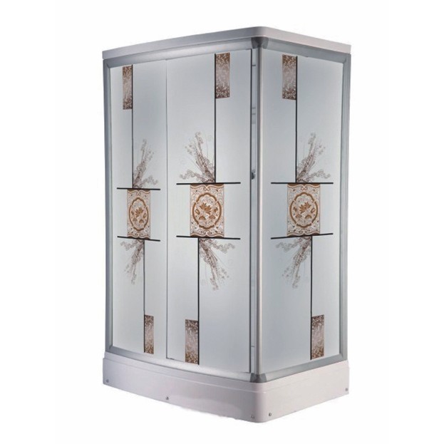 china shower enclosure with flower design