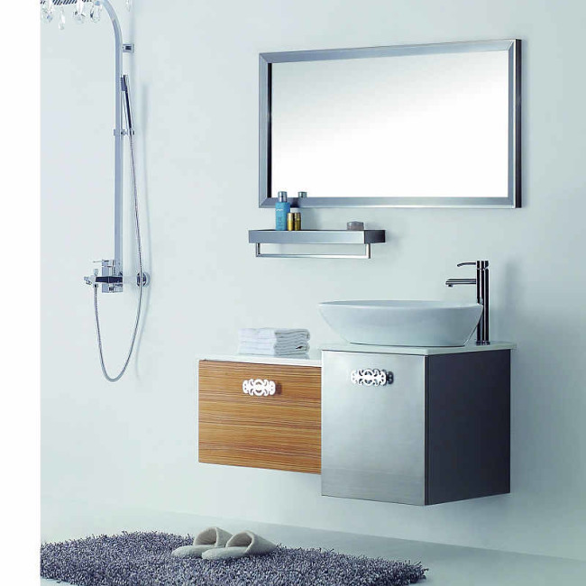 stainless steel bathroom vanity