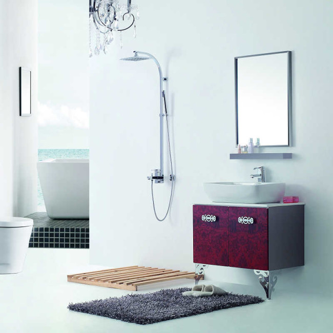 stainless steel bathroom vanity