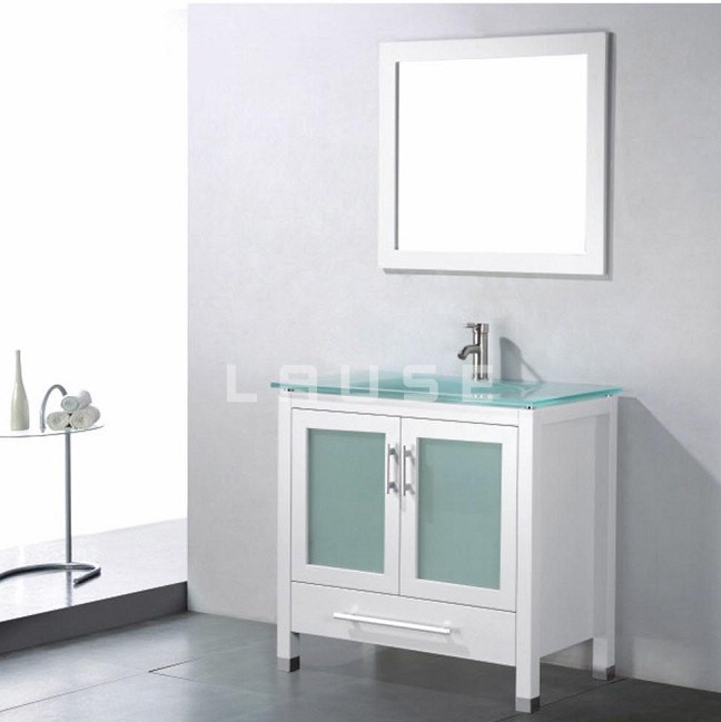 GLASS WOOD BATHROOM VANITIES