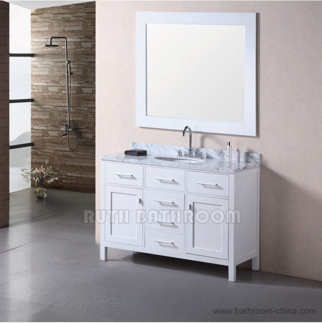 White bathroom vanity RU305-48W