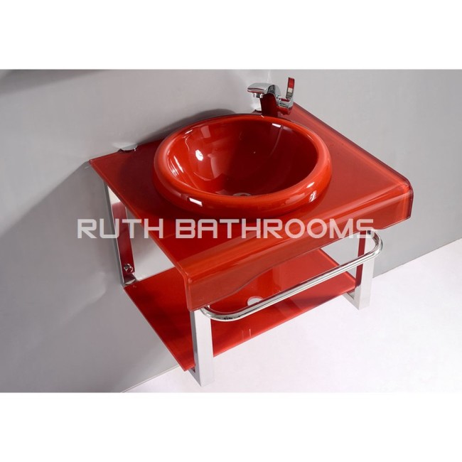 Glass basin cabinet  manufacturer Tempered Glass basin factory  Glass vessel bowl Glass wash sink GB5200