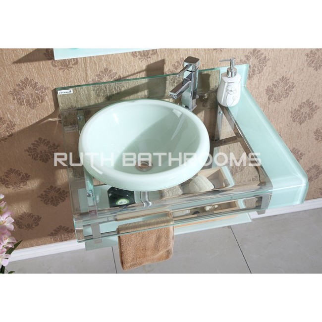 White color Glass basin Tempered Glass sink bowl Glass vessel sink manufacturer China GB5205-3